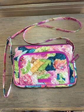 Vera Bradley Little Hipster Crossbody Bag Superbloom Floral Quilted